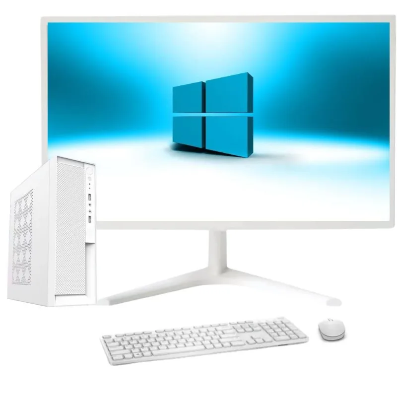 Computador Branco Completo Compacto Intel Core i5, 16GB de memória, ssd 256GB, Windows 10, Monitor LED 19.5 - 3green Slim 3GS-0112