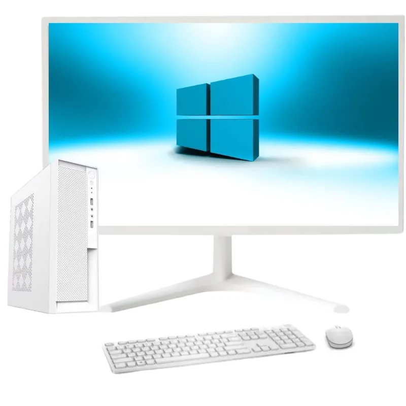 Computador Branco Completo Compacto Intel Core i7, 16GB de memória, ssd 1TB, Windows 10, Monitor LED 19.5 - 3green Slim 3GS-0117