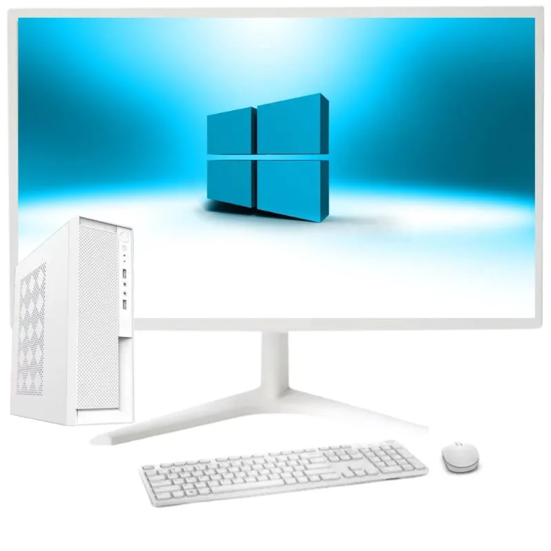 Computador Branco Completo Compacto Intel Core i5, 16GB de memória, ssd 1TB, Windows 10, Monitor LED 24 - 3green Slim 3GS-0120