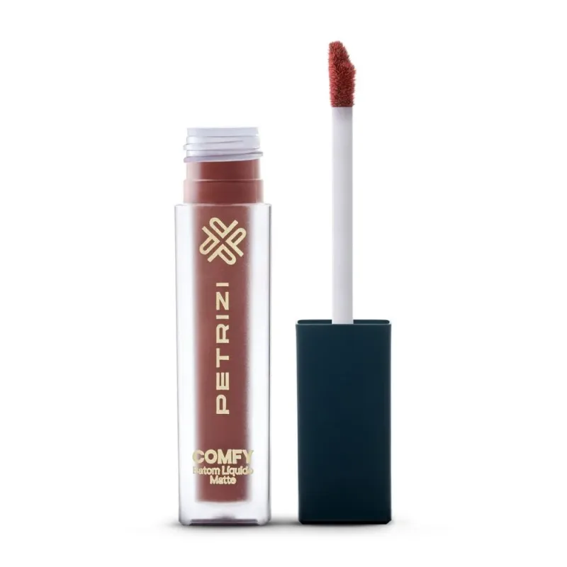 Batom Líquido Comfy Nude - Petrizi - Produtos de Maquiagem
