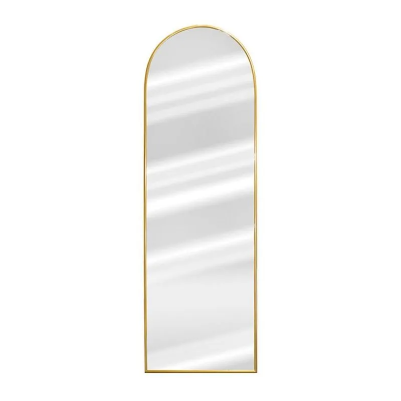 Espelho Decorativo Portal 160x50 Com Cavalete De Chão Para Sala Lavabo Quarto Dourado