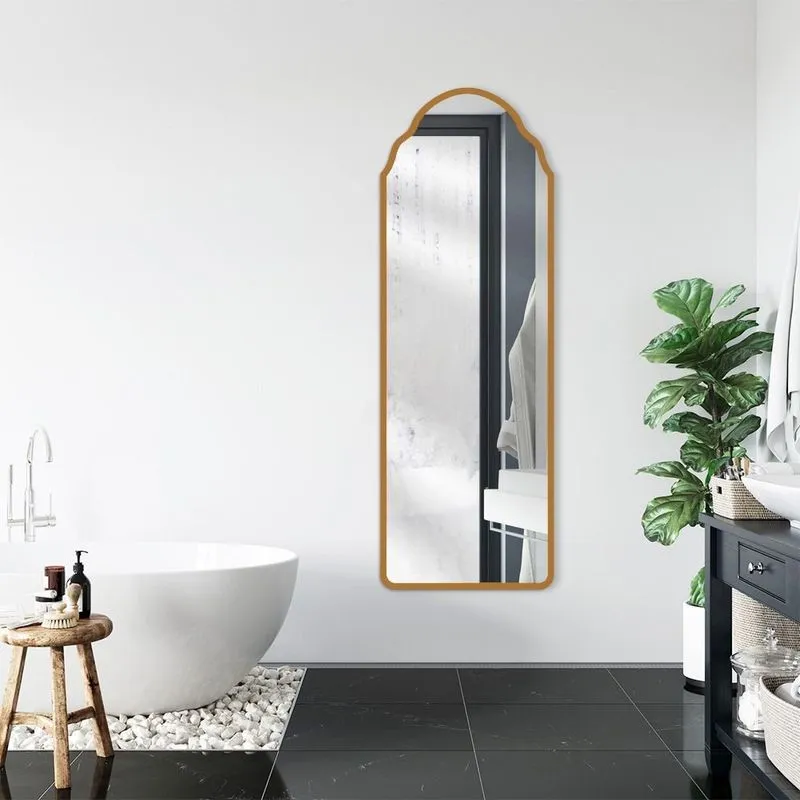 Espelho Decorativo Orgânico Taj Mahal 55x160 De Parede Caramelo
