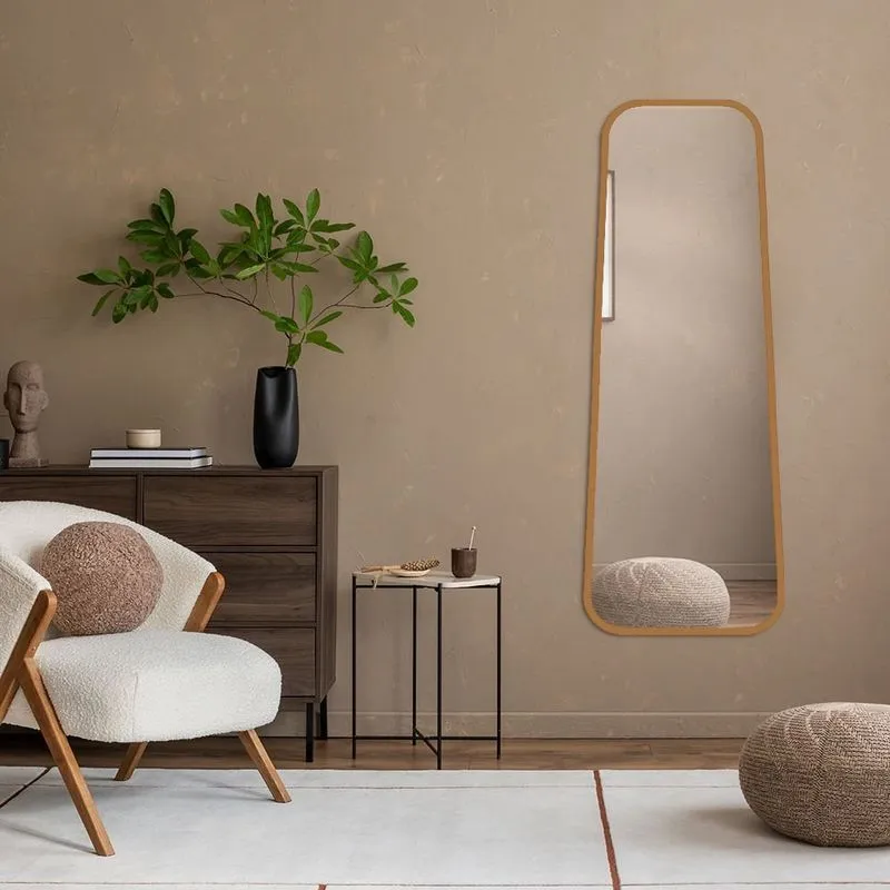 Espelho Decorativo Grande De Parede Trapézio 70cm X 160cm Caramelo