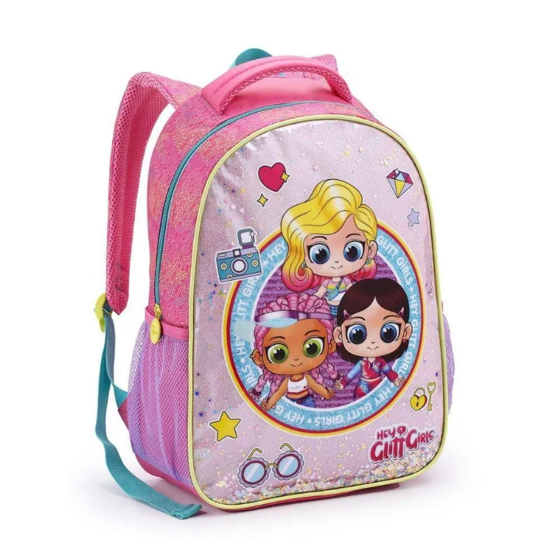Mochila Costas Escolar Menina Glitter Hey Glitt Girls Seanite - Seanite