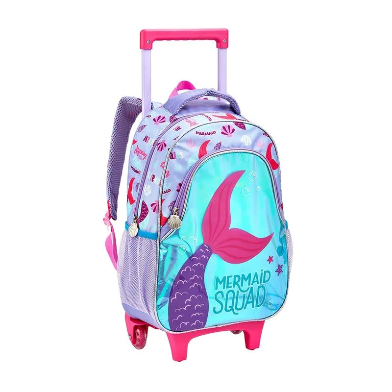 Mochila de Rodinhas Infantil Seanite Sereia/Unicórnio 16" - Item Sortido