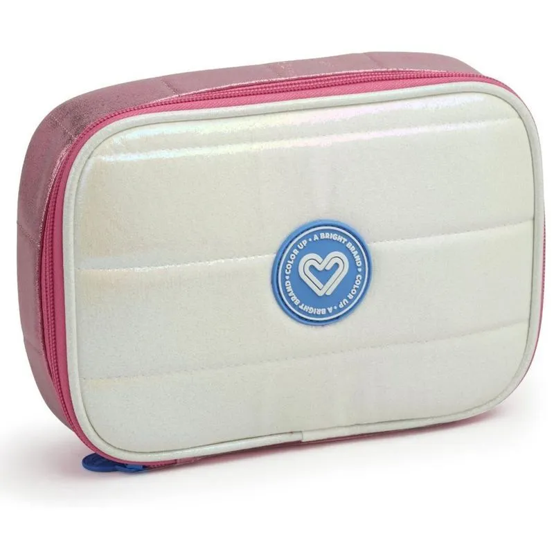 Estojo Box Color Up Metalizado Feminino Juvenil Escolar