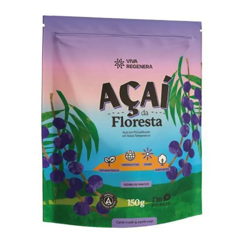 Açaí Da Floresta Em Pó Sem Glúten Viva Regenera 150g