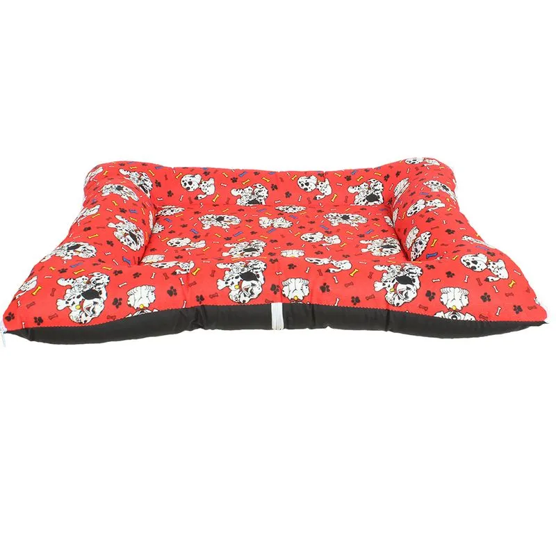 Almofada p cachorro G 82X60 Vermelha enchimento removível c1