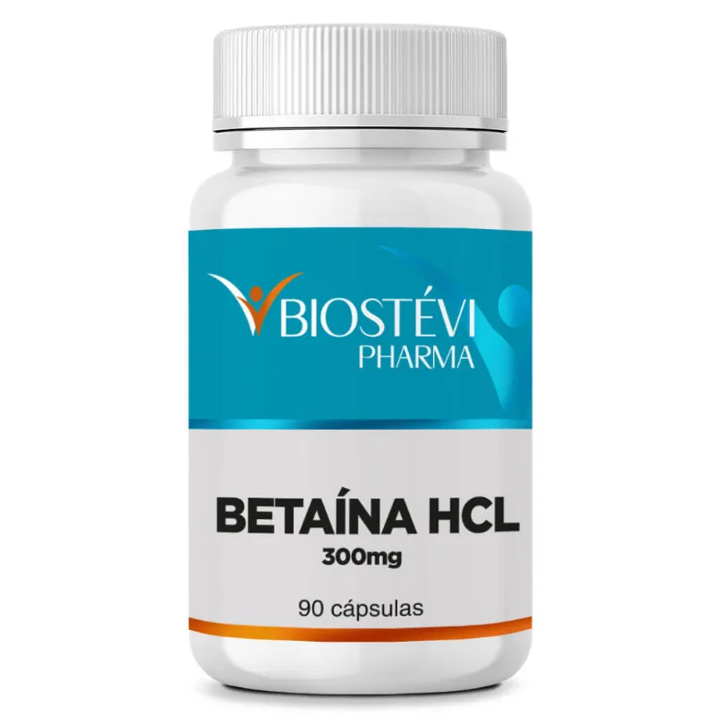 Betaína HCL 300mg 90 Cápsulas