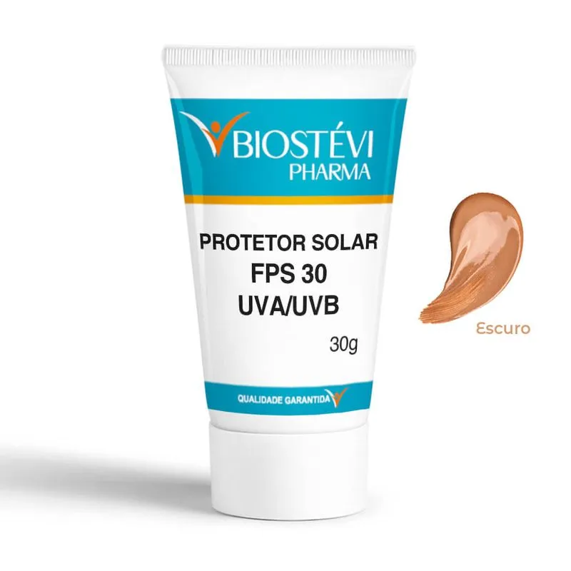 Protetor Solar FPS 30 UVA/UVB com cor (escuro) 30g