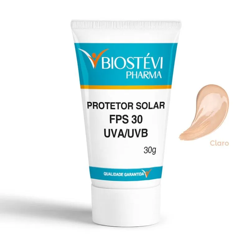 Protetor Solar FPS 30 UVA/UVB com cor (claro) 30g