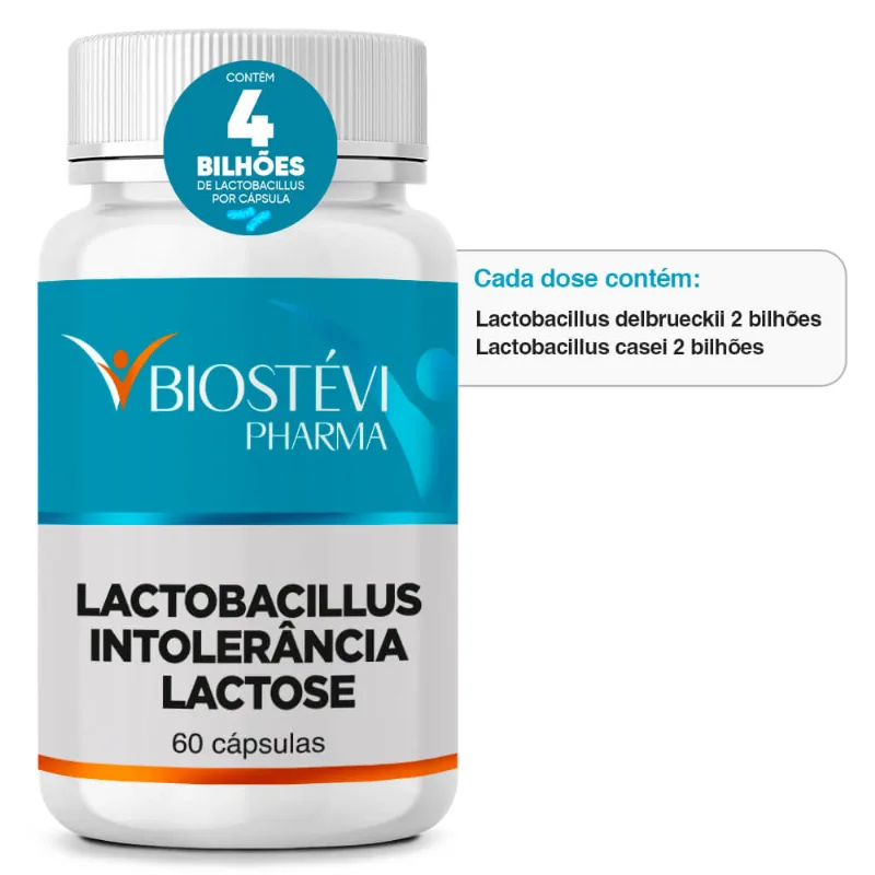 Lactobacillus para Intolerância a Lactose 60 Cápsulas