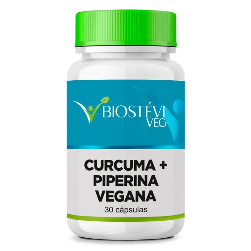 Cúrcuma com Piperina Vegana 30 cápsulas