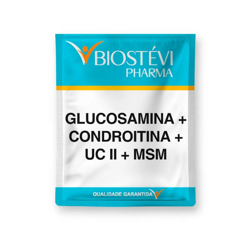 Glucosamina, condroitina, UC II e MSM 30 sachês