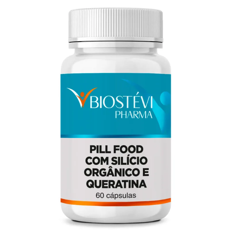 Pill Food com silício orgânico e queratina 60 cápsulas