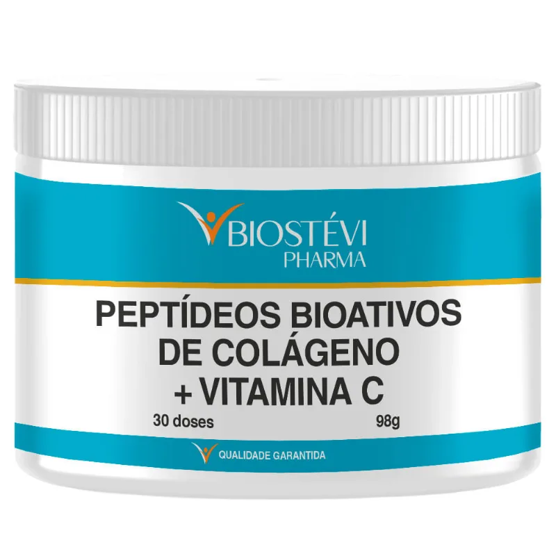 Peptídeos de Colágeno 2,5g + Vitamina C 500mg - 30 Doses 98g