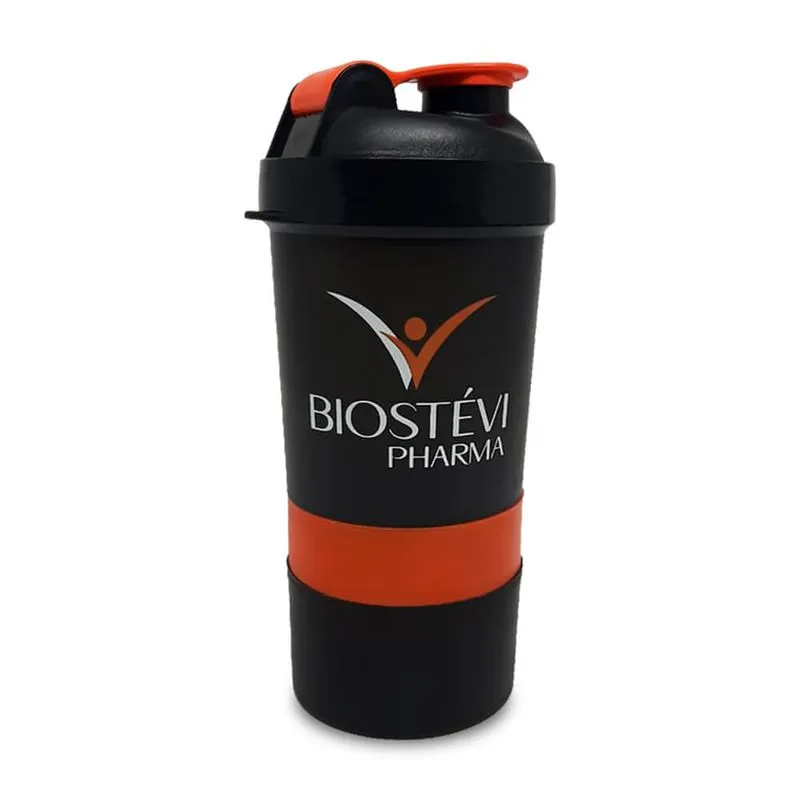 Coqueteleira Biostevi Premium Preto e Laranja 500ml
