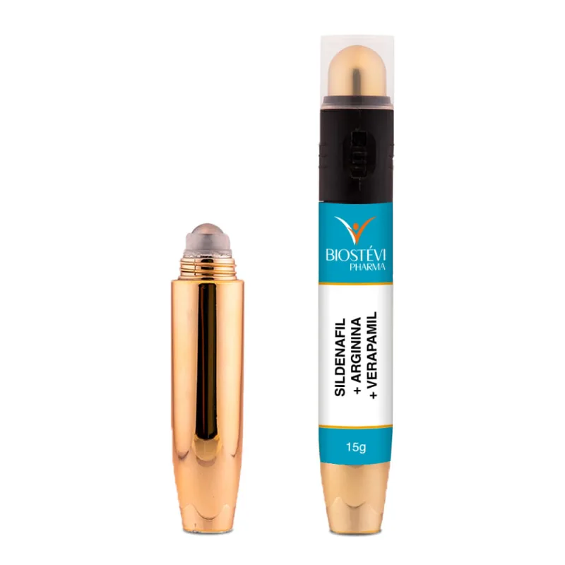 Caneta Massageadora Feminina com Gel Aumento da Libido com Sildenafila + Arginina + Verapamil 15g