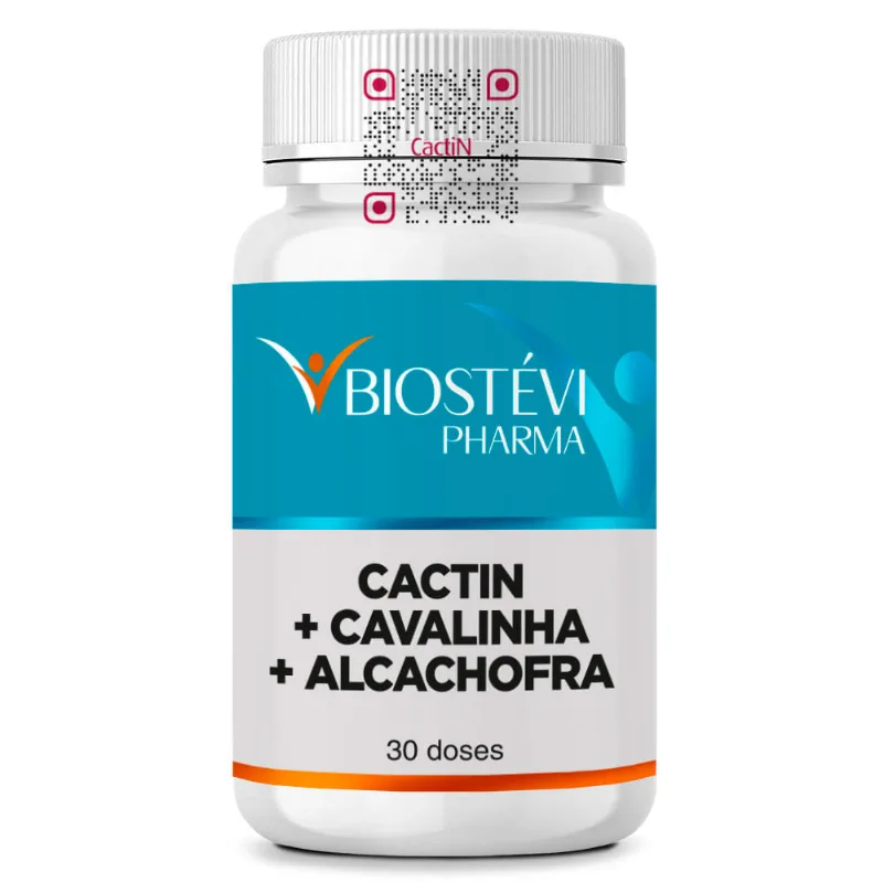 Xô Inchaço | Cactin 400mg + Cavalinha 100mg + Alcachofra 100mg - 30 Cápsulas Com Selo de Autenticidade