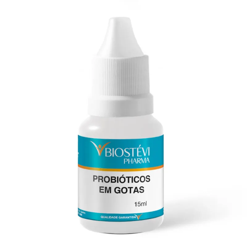 Probióticos Gotas 15 ml - Sabor Morango - Equilibra Flora Intestinal