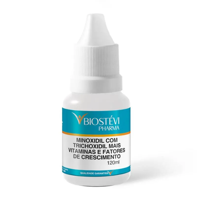 Minoxidil com GHK-Cu + Trichoxidil + Vitaminas + Fatores de Crescimento (Sem Álcool) 120ml