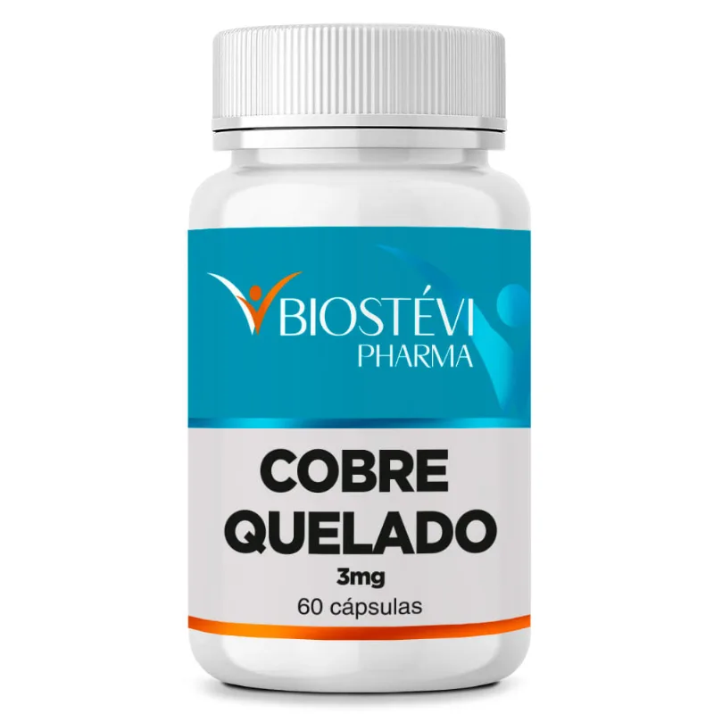 Cobre Quelado 3mg 60 Cápsulas