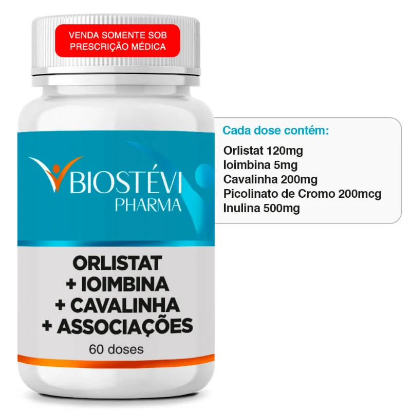 Composto Orlistate Turbo Orlistate + Ioimbina + Associações 60 Doses