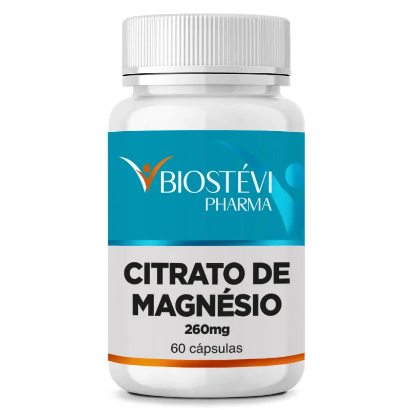 Citrato de Magnésio 260mg 60 Cápsulas - Saúde dos ossos