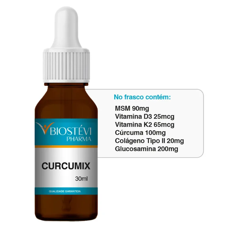 Curcumix – Saúde dos ossos e articulações | MSM + Vitamina D3 + Vitamina K2 + Associações