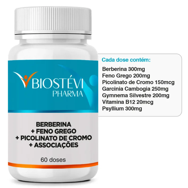 Berberina Plus | Berberina + Feno Grego + Picolinato de Cromo - 60 doses