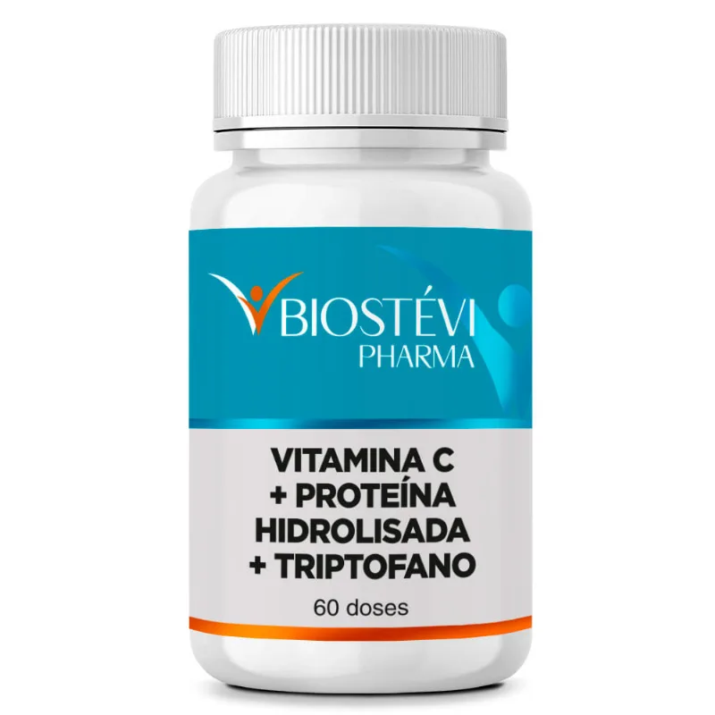 Fortalecedor Muscular com Vitamina C + Proteína Hidrolisada + Triptofano 60 Doses Fortalecedor Muscular com Vitamina C + Proteína Hidrolisada + Triptofano 60 Cápsulas