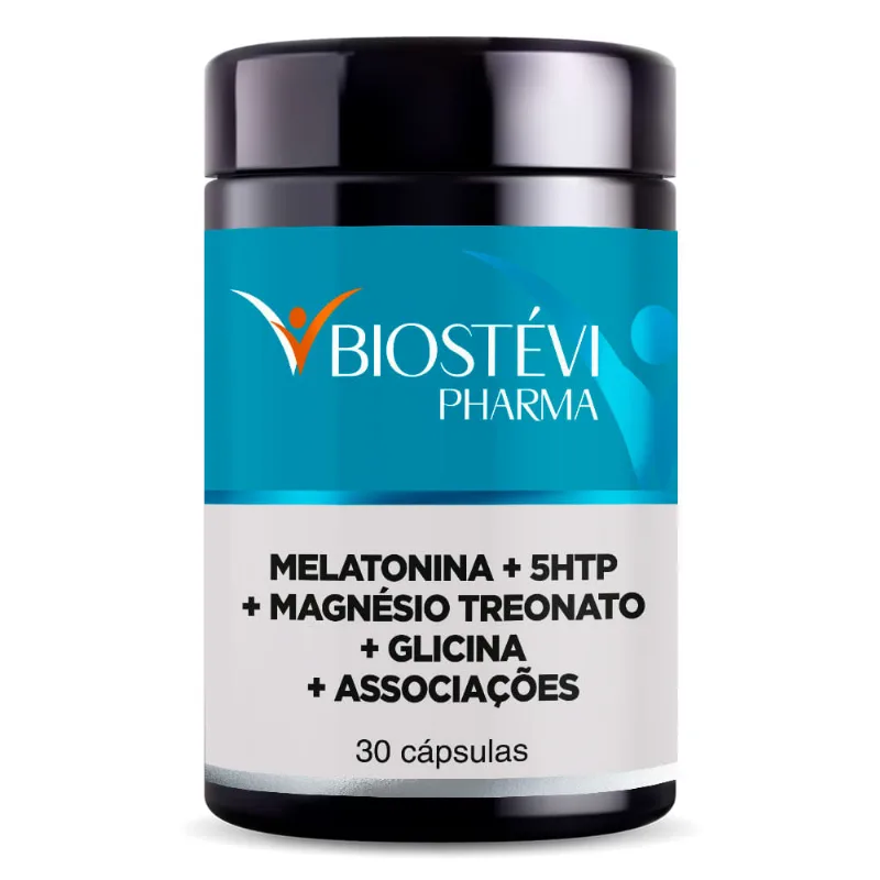 Booster do Sono | Melatonina + 5HTP + Magnésio Treonato + Glicina + Associações 30 Cápsulas