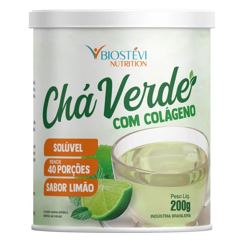 Chá Verde com Colágeno Sabor Limão 200g Nutrition