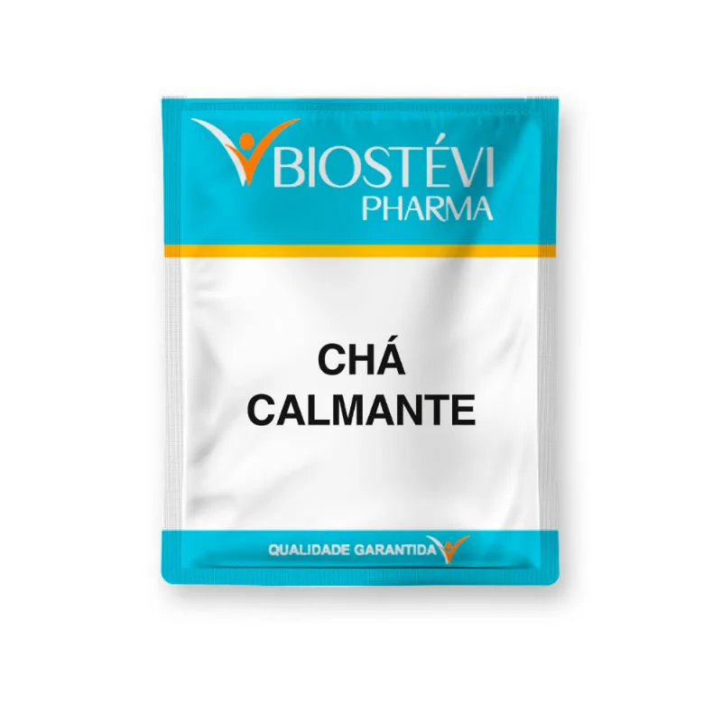 Chá Calmante | Melissa 250mg + Camomila 150mg + Passiflora 250mg + Mulungu 150mg 30 Sachês Sabor Tangerina
