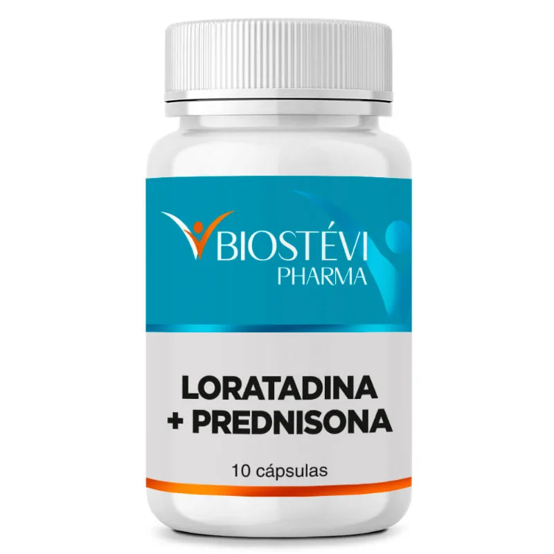 Composto Anti Alérgico | Loratadina 10mg + Prednisona 20mg 10 Cápsulas