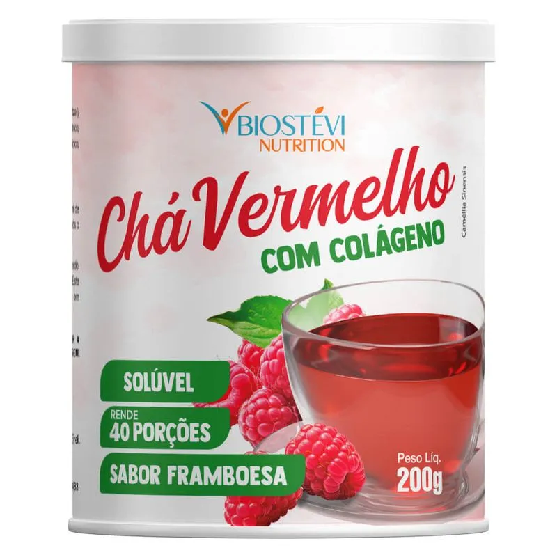 Chá Vermelho com Colágeno Sabor Framboesa 200g Nutrition