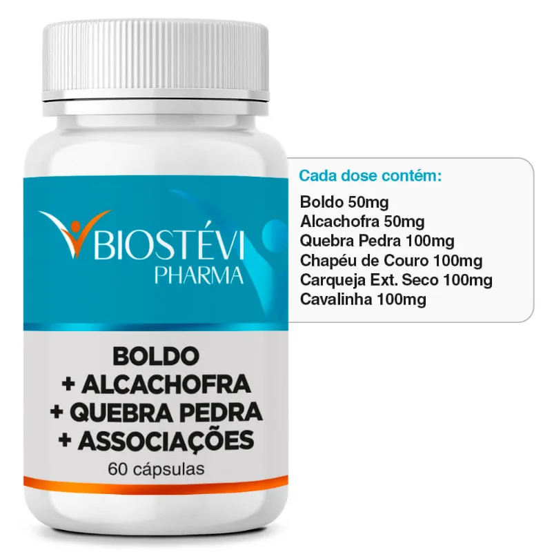 Composto Renal | Boldo + Alcachofra + Quebra Pedra + Associações 60 Cápsulas