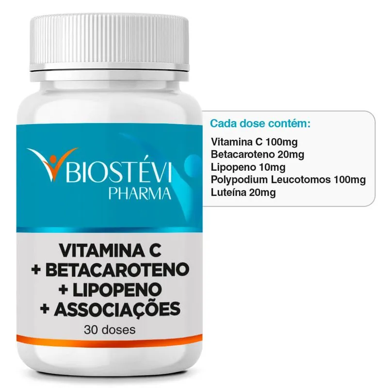 Proteção Celular Autobronzeador Oral | Vitamina C + Betacaroteno + Licopeno + Associações 30 Doses