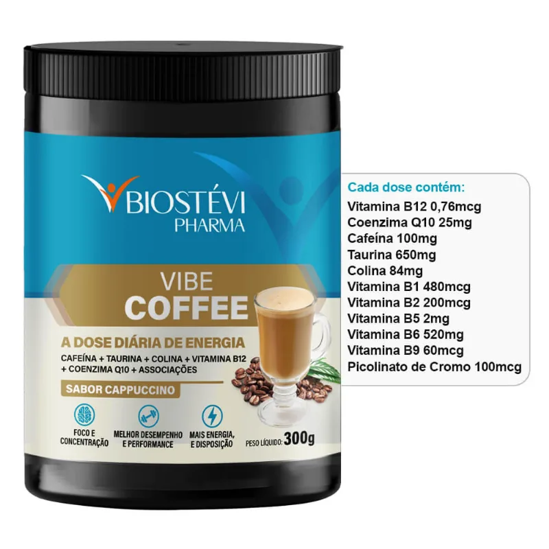 Vibe Coffee 300g 30 Doses (Sabor Cappuccino)