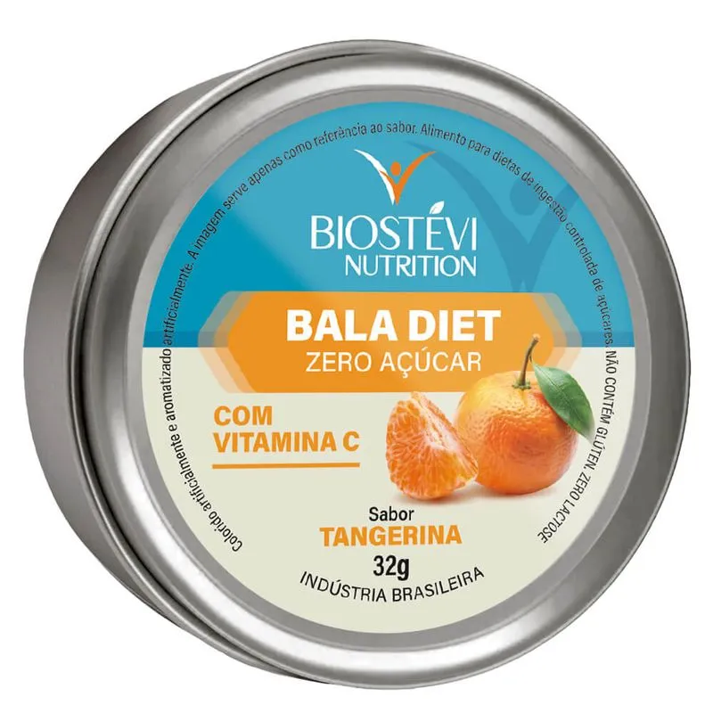 Bala diet com vitamina c (sabor tangerina) 32g nutrition