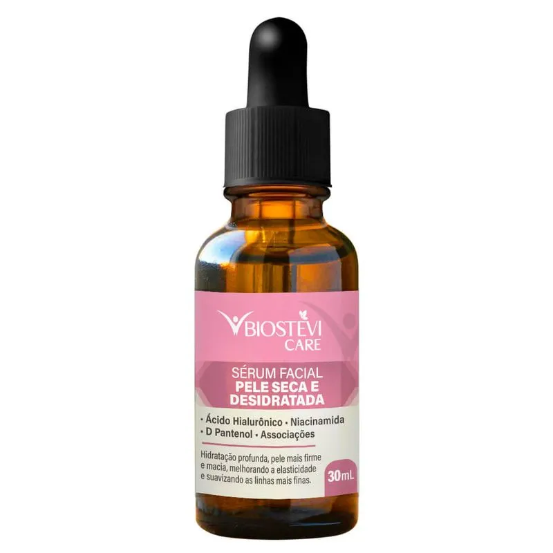 Sérum Facial Pele Seca e Desidratada | Ácido Hialurônico + Niacinamida + D Pantenol + Associações 30ml