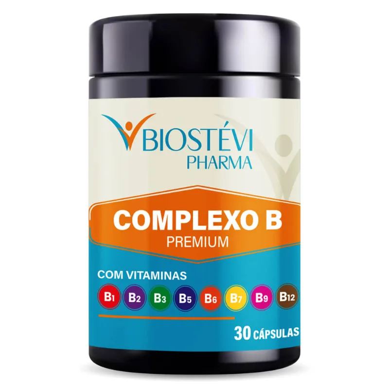 Complexo B Premium | Vitamina B12 + Vitamina B6 + Vitamina B1 + Associações 30 Cápsulas