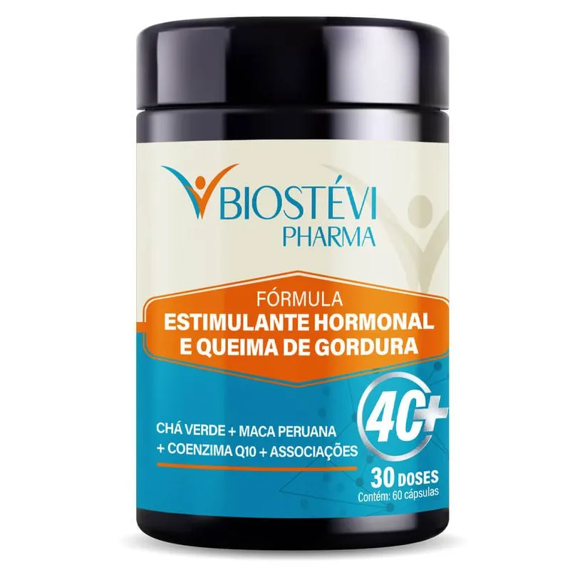 Fórmula estimulante hormonal e queima de gordura 40+ chá verde + maca peruana + coenzima Q10 + associações 30 doses Fórmula estimulante hormonal e queima de gordura 40+ chá verde + maca peruana + coenzima Q10 + associações 30 doses