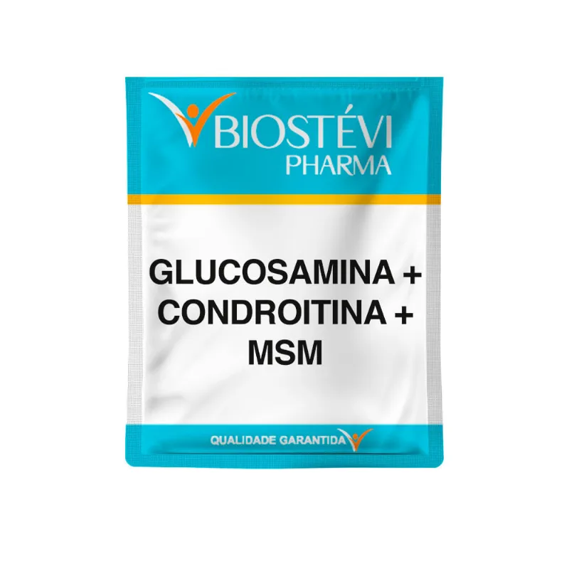 Glucosamina + Condroitina + MSM 30 Sachês (Sem Sabor)