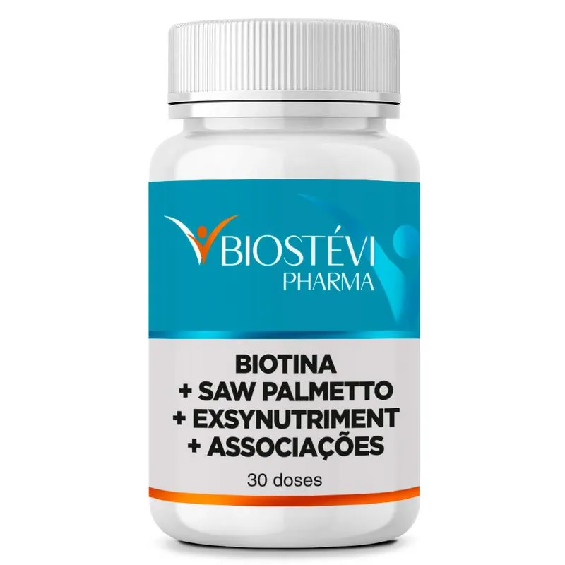Controle de Queda Capilar Pós-Canetas Emagrecedoras | Biotina + Saw Palmetto + Exsynutriment + Associações 30 Doses Controle de Queda Capilar | Biotina + Saw Palmetto + Exsynutriment + Associações 30 Doses