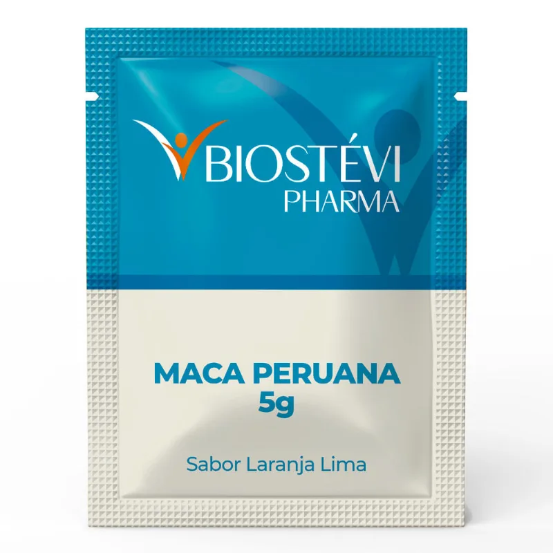Maca peruana em pó 5g sabor laranja lima 30 sachês