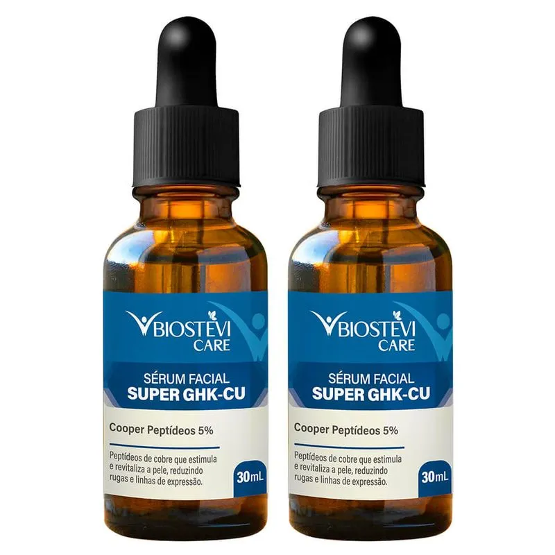 Kit 2 Frascos Super GHK-Cu (Copper Peptideos) 5% - 30ml