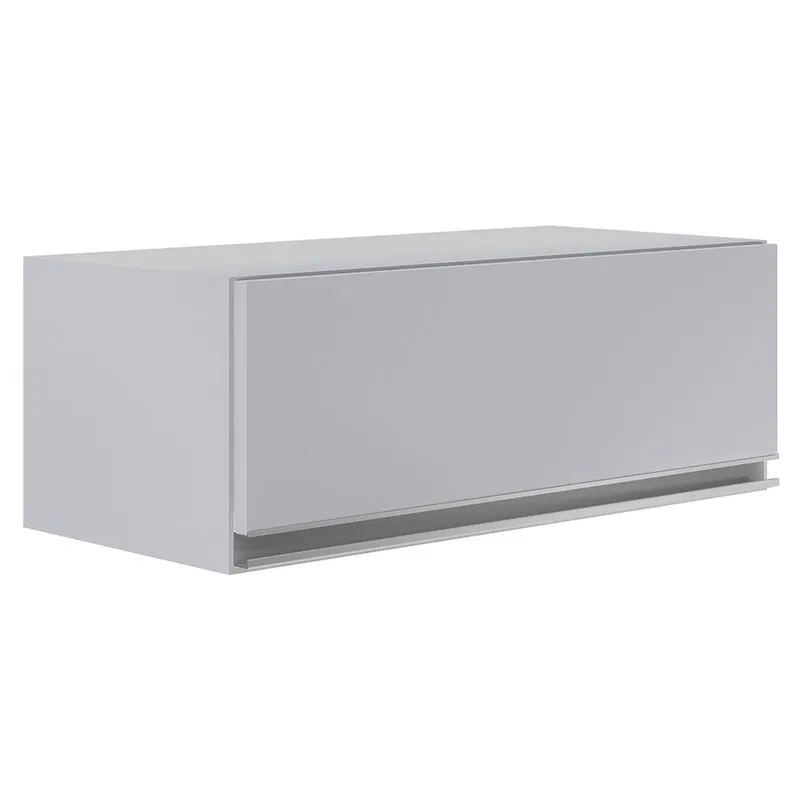 Armário De Cozinha Aéreo Geladeira 70cm Texas Cinza Claro Lumil