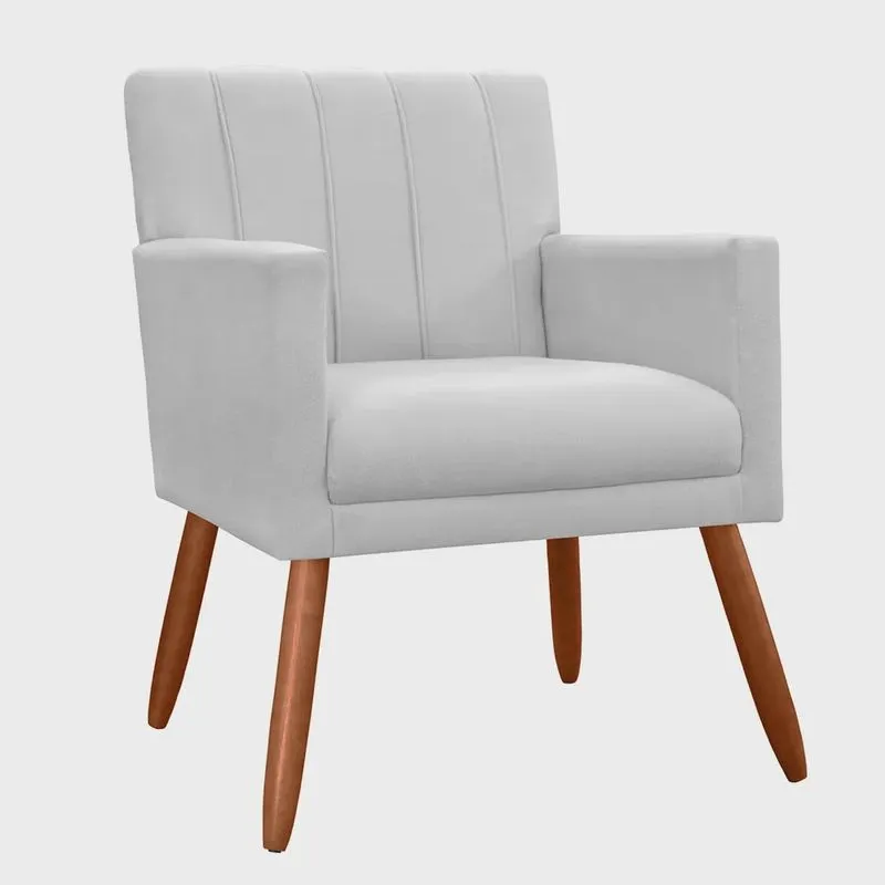 Poltrona Decorativa Cecília Suede Cores Variadas - ds Estofados