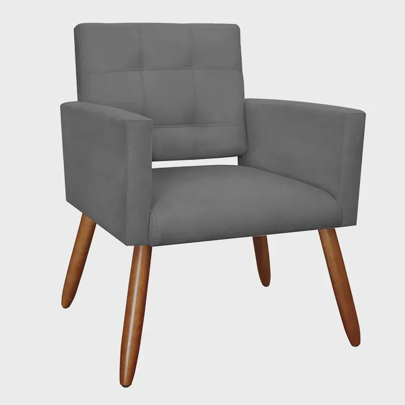 Poltrona Decorativa Camila Suede Cores Variadas - ds Estofados